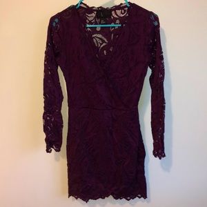 Lace long sleeve dress